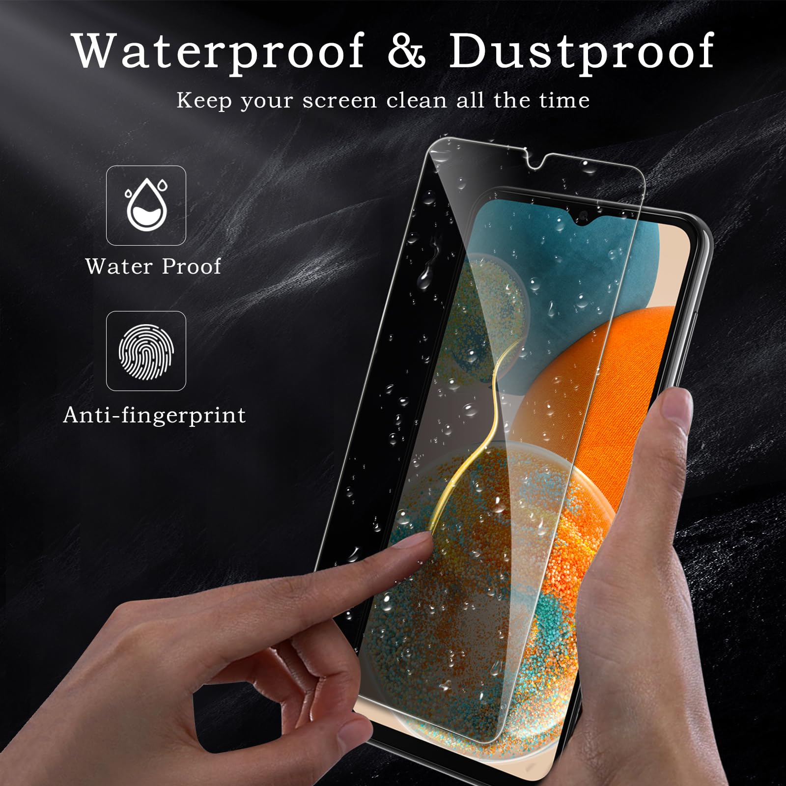 Pellicola protettiva per la privacy per Samsung Galaxy A23 4G/5G, accessori in vetro temperato infrangibile, pellicola in vetro temperato anti spia, compatibile con custodie, ultra resistente, durezza