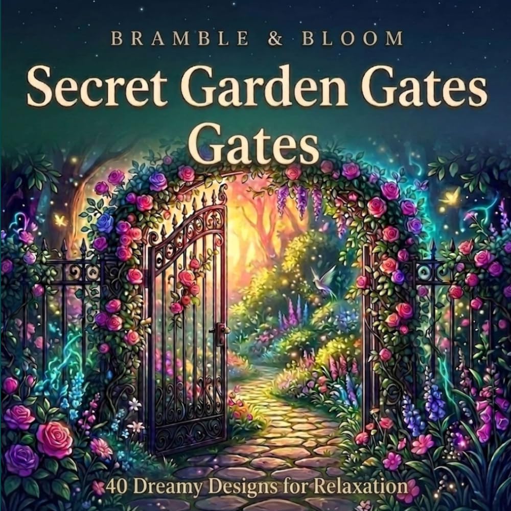 Secret Garden Gates: 40 Dreamy Designs for Relaxation (Bramble & Bloom)