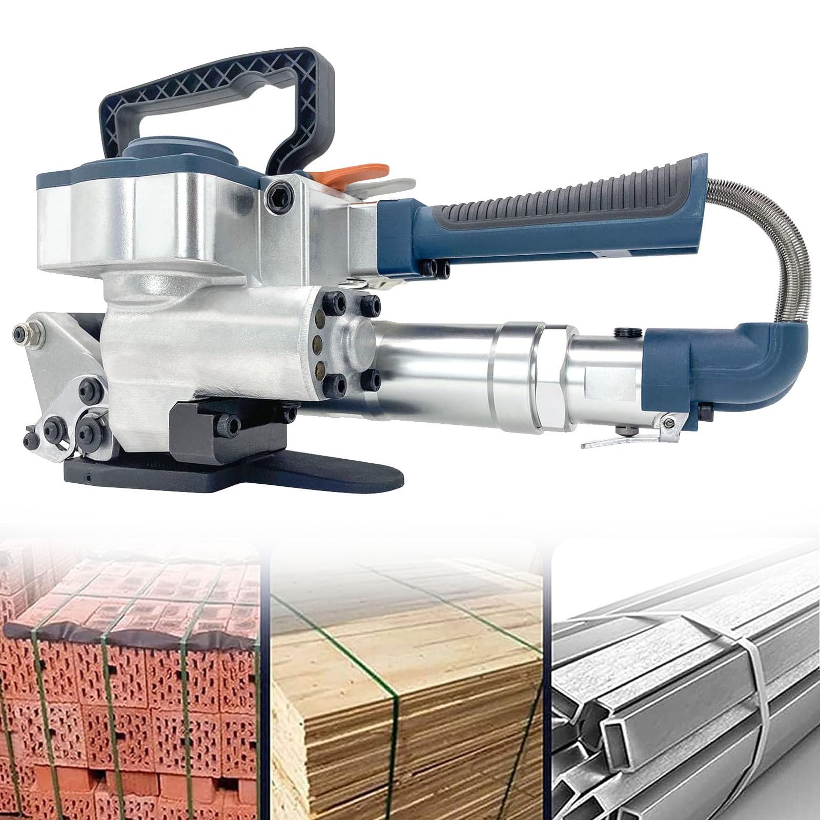 Aserzenith 1 Pneumatic Strapping Tool,Hand Held Automatic Packaging Machine,Pp & Pet Banding Tools,For /2 To 3/4Inch
