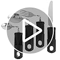iplusmile 4Pcs Adaptive Utensils for Elderly, Easy Grip Built Up Bendable Fork Spoon Tableware, Eating Feeding Cutlery Handicap Accessories for Disabled Hand Tremors People - Image 8