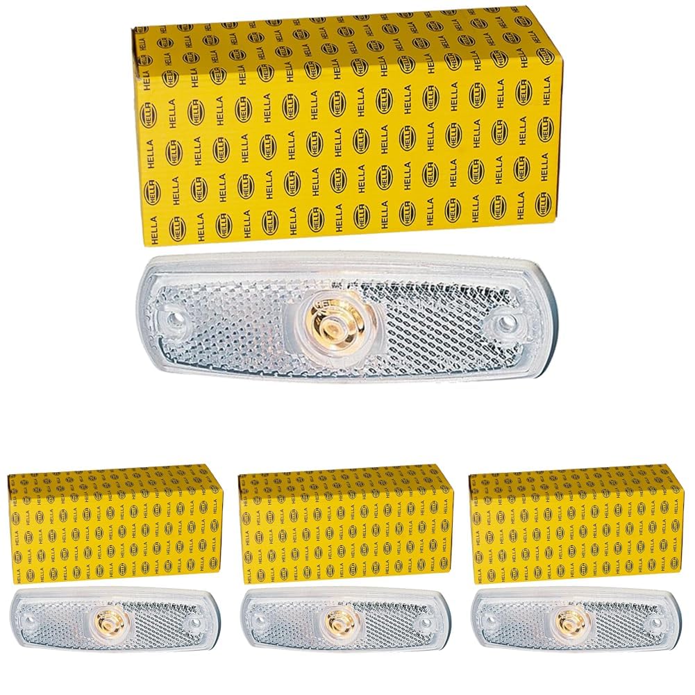 HELLA 2PG 962 964-051 Positionsleuchte - Begrenzungsleuchte - Anhänger - Wohnwagen - Halogen - 24V - Einbau/Schraubanschluss - ADR/GGVS - Lichtscheibenfarbe: glasklar - links/rechts - Menge: 1