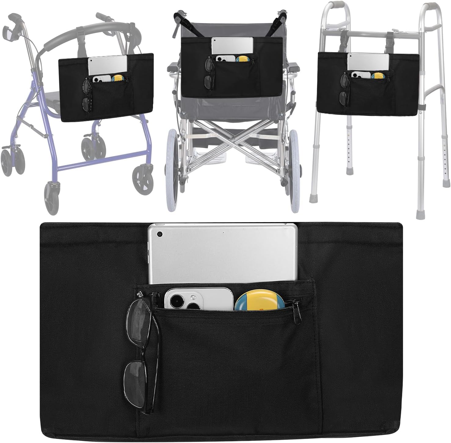 supregear Universal Accessories Bag for Walker, Wheelchair, Rollator