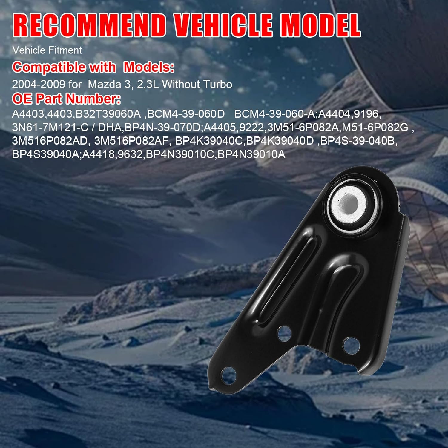 4 Pcs Engine Mount Motor Compatible with 2004 2005 2006 2007 2008 2009 for Mazda 3 2.3L Replace OE#A4403 A4404 A4405 A4418