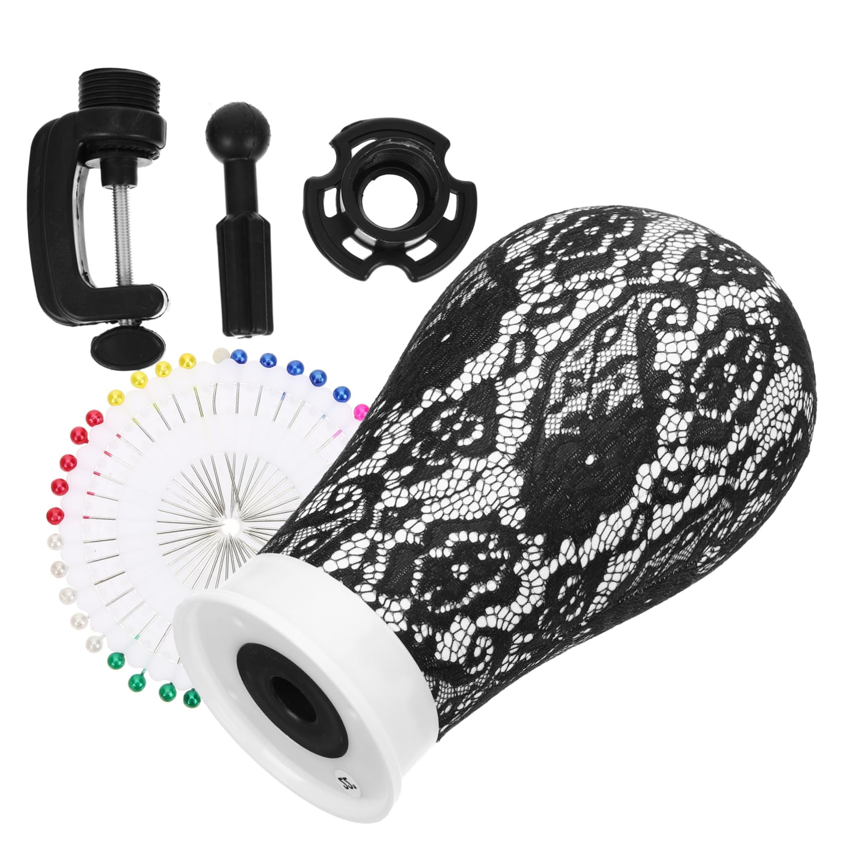 TOVINANNA Wig Mannequin Head Canvas Block Head Stand for Wig Display Salon Shop Use