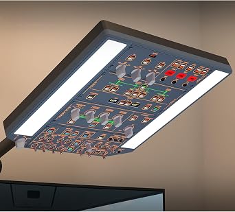 WINGFLEXSIM Flugsimulator Overheadpanel Flight Sim A320OVH Obere Bedienfeld mit IRS- und Beleuchtungsanlagen, Überkopfsimulation für PC-Flugsimulatoren, Oberflächenpanel Flight Simulator