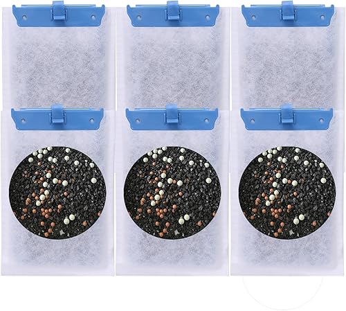 6 cartuchos de filtro de repuesto medianos compatibles con Tetra Whisper Bio-Bag para Whisper PF10, 10i y ReptoFilter 90 GPH - Ideal para acuarios