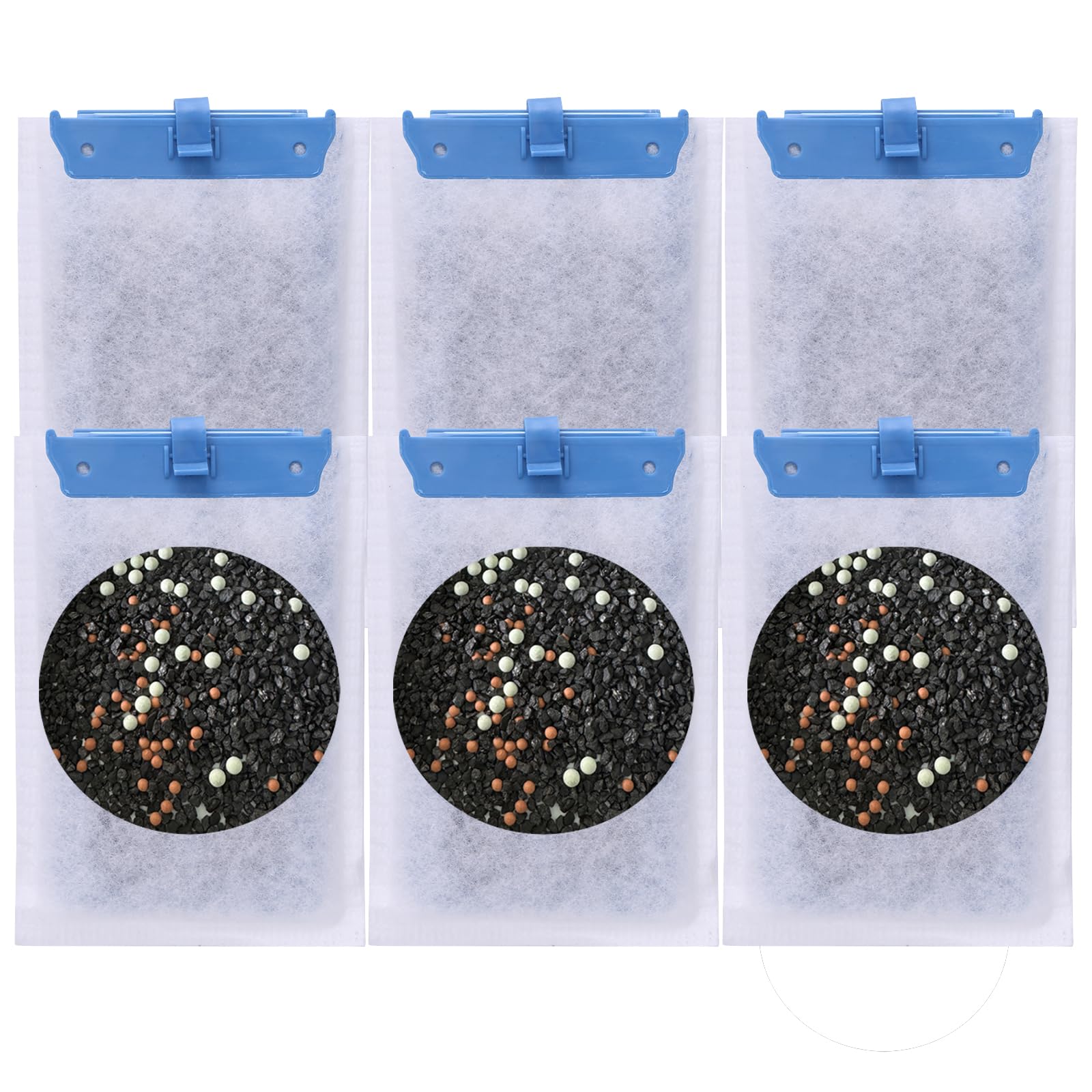 6-Count Medium Replacement Filter Cartridges Compatible with Tetra Whisper Bio-Bag for Whisper PF10, 10i, and ReptoFilter 90 GPH – Ideal for 5-10 Gallon Aquariums