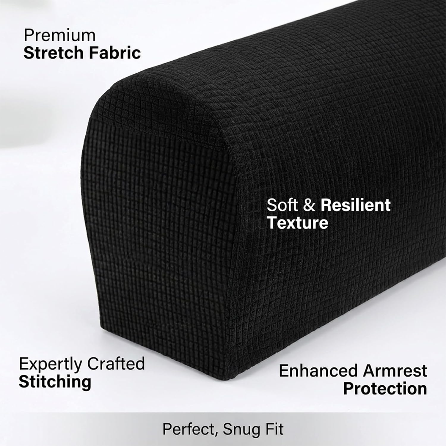 RAINFLOW Couch Arm Covers Set of 2 - Stretch Sofa Armrest Protectors