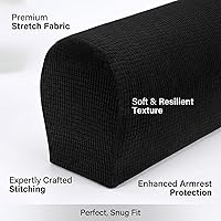 Vista 7 de Fundas elásticas para reposabrazos para sofá, fundas de sofá reclinable, protector de muebles antideslizante para perros, gatos y niños, suaves