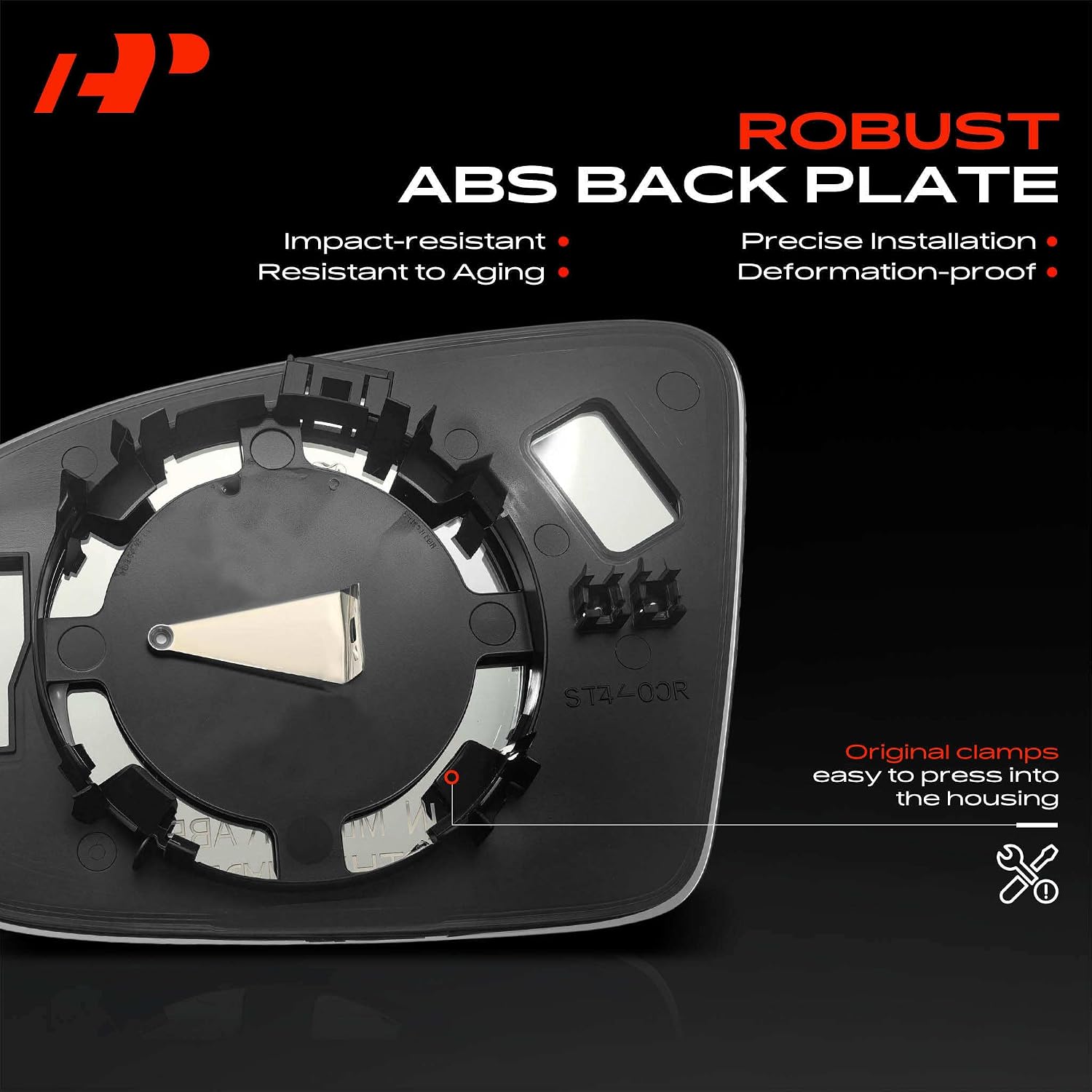 A-Premium Right Passenger Side Non-Heated Mirror Glass with Backing Plate - Compatible with Chevrolet Cruze 2016 2017 2018 2019, Exterior Side View Convex Mirror