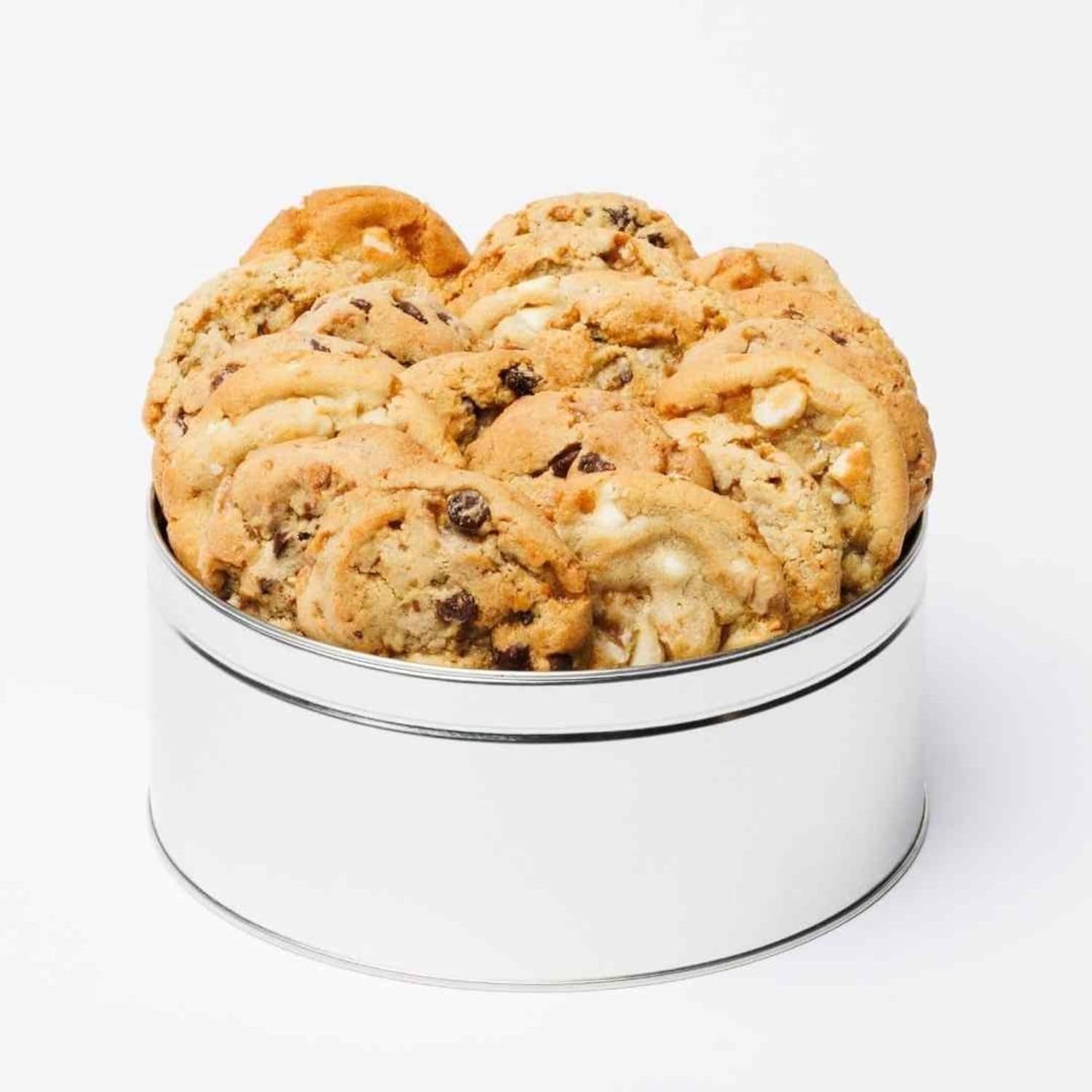 Christie Cookies, Gourmet Cookies, 18 Cookies in Silver Tin