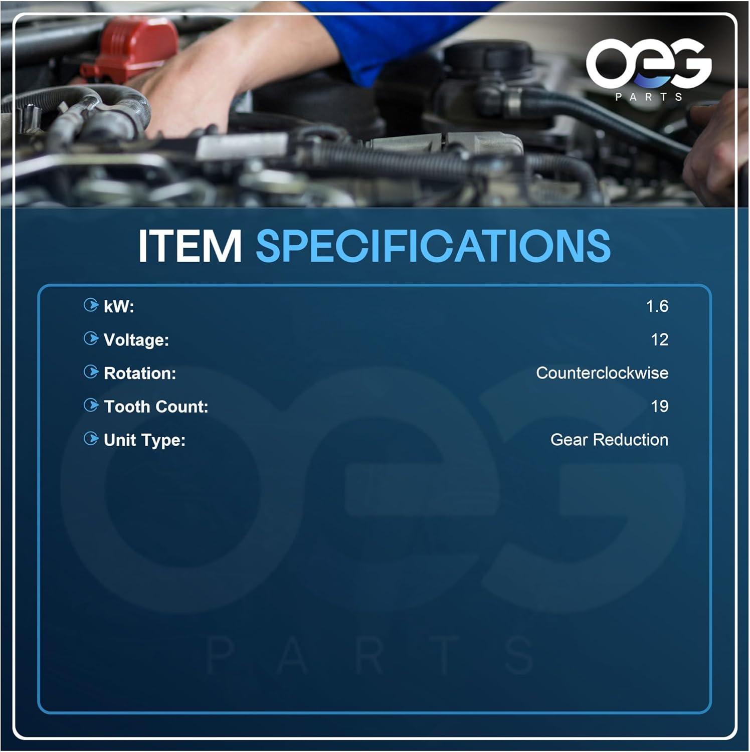 OEG Parts New Starter Compatible with Acura TL V6 3.2L 3.5L 2007-2008, RL V6 3.5L 2005-2008 31200-RDA-A01, 31200-RDA-A02, 31200-RJA-A02, MHG021, MHG028