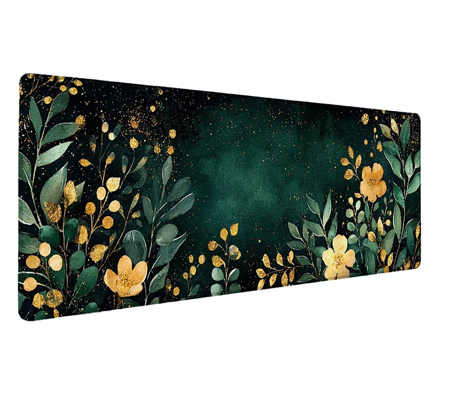 Podkładka pod mysz do gier XXL zielony kwiat, mata na biurko XXL - 1400 x 600 x 3 mm - pod biurko pod mysz dla graczy, podkładka pod mysz dla graczy, podkładka pod mysz dla graczy, osobisty -43130