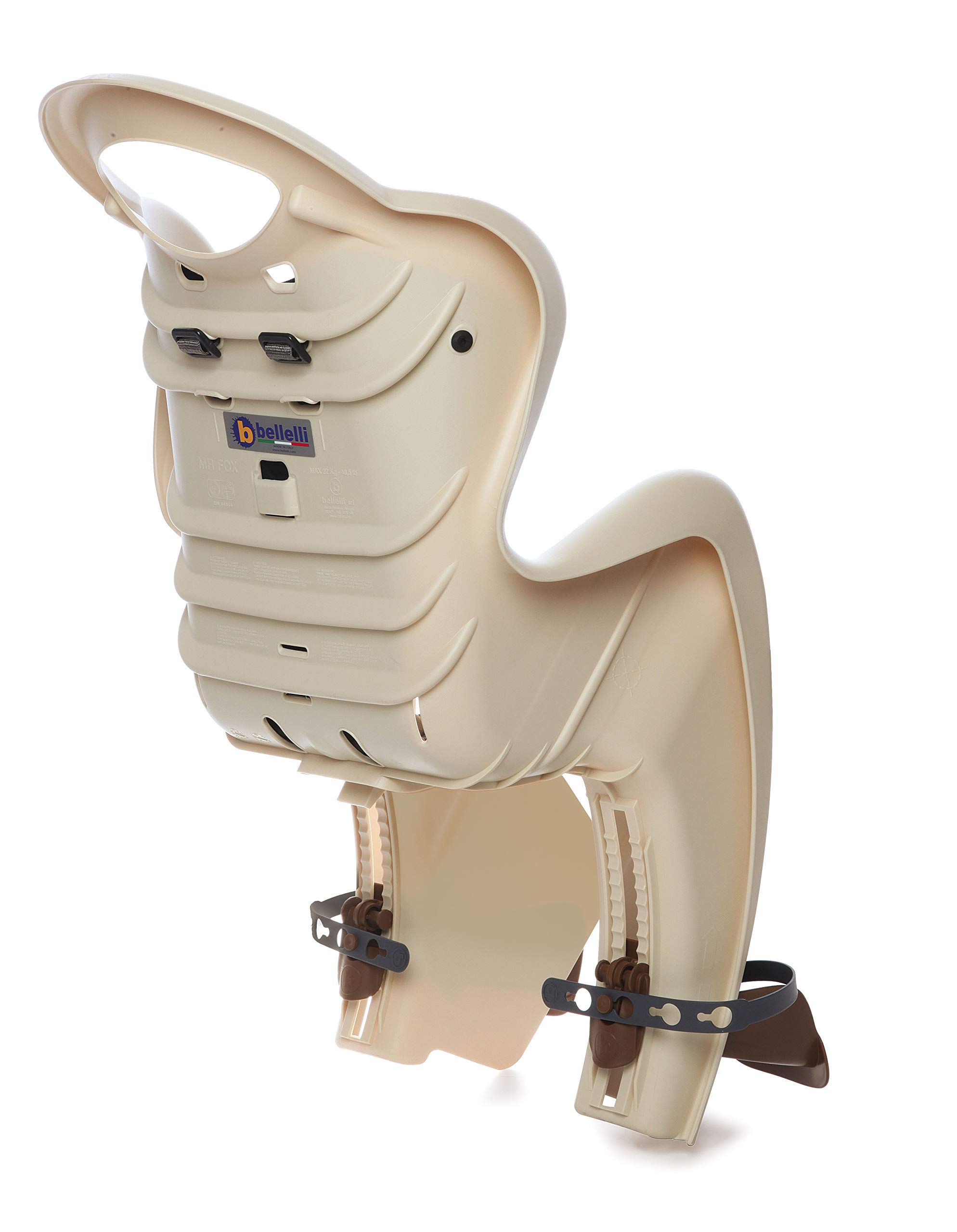 b bellelli Mr Fox - Siège arrière pour vélo - pour Les Enfants jusqu'à 22 kg, de 3 à 8 Ans - Fixation au Cadre, inclinable