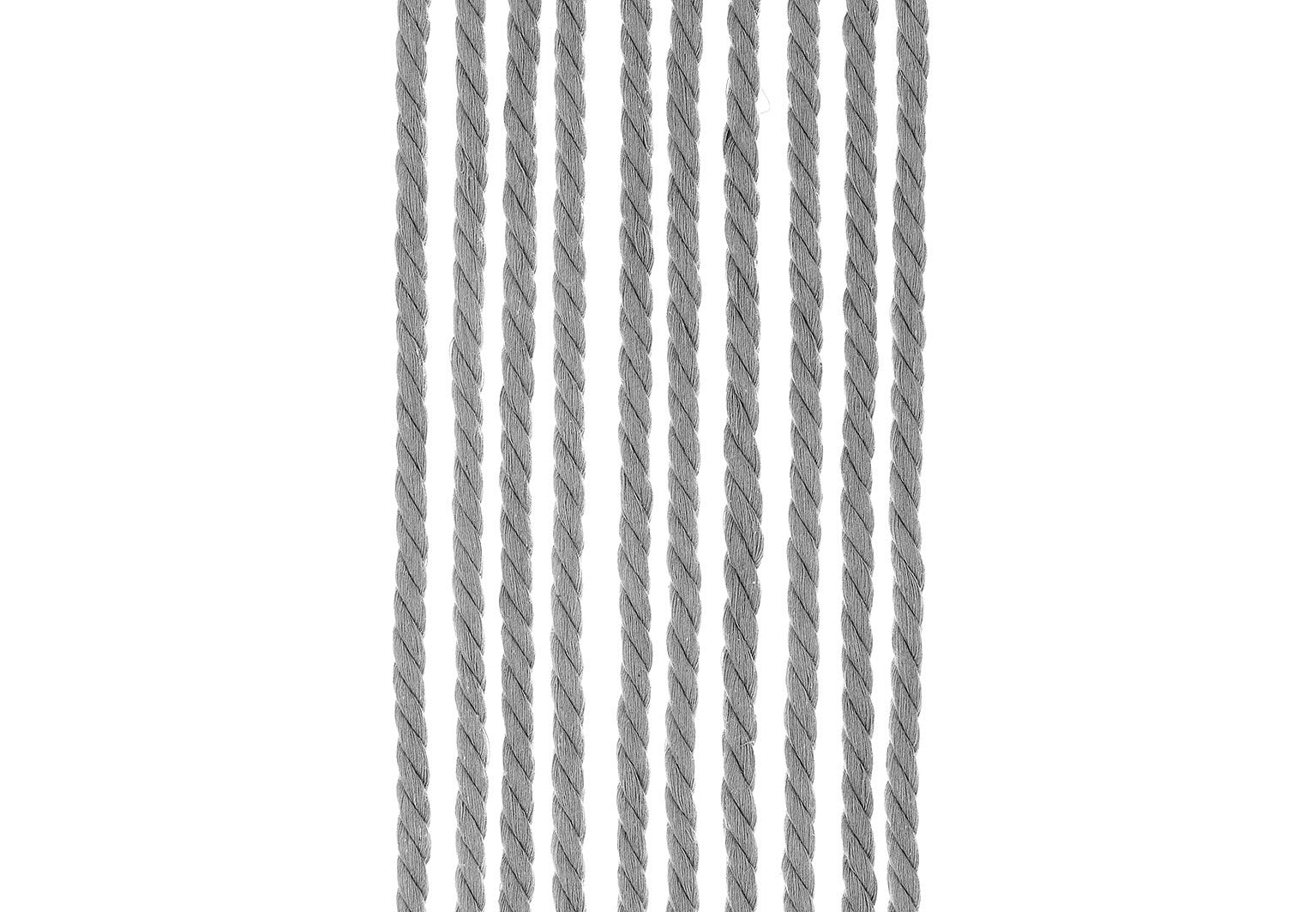 Kobolo Seilvorhang Grey, 90x195/200 cm, 54 Stränge, Grauer Türvorhang aus Baumwollseil, dekorativer Fliegenvorhang, Raumteiler oder Türdeko für den Innenbereich