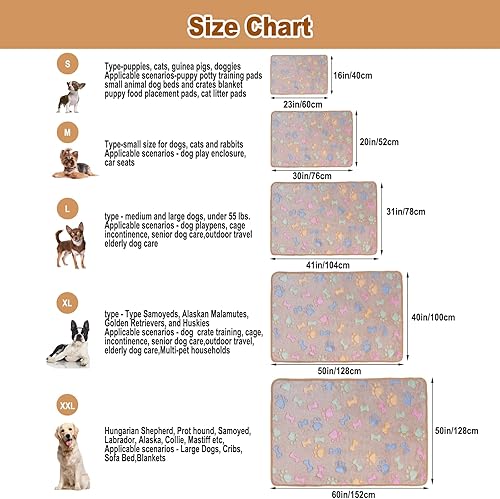 Miniatura 4 de Dono 1 paquete de 3 mantas para perros, manta de forro polar suave y esponjosa para mascotas, tapete cálido para dormir, diseño de huellas de