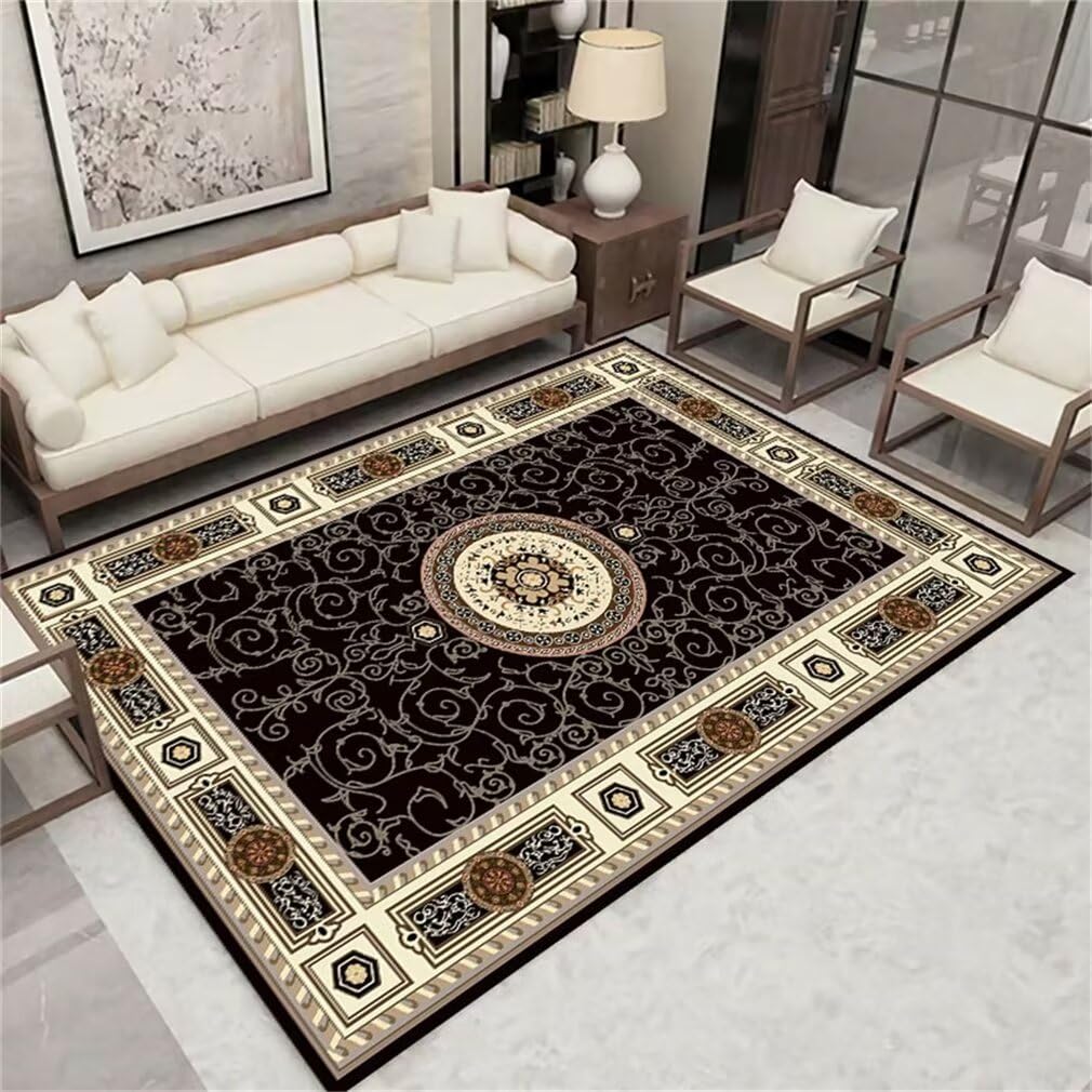 Tapis de bureau vintage noir pour un espace de travail inspirant
