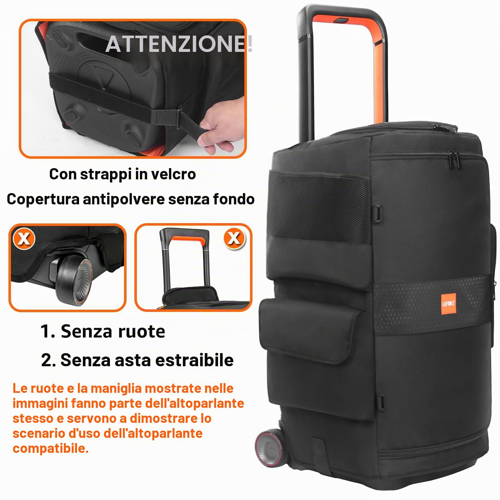 LEFOR·Z Custodia per altoparlanti compatibile con JBL PartyBox 520, custodia antipolvere per altoparlante portatile, adatta per JBL PartyBox 520, per viaggi all'aperto, solo copertura