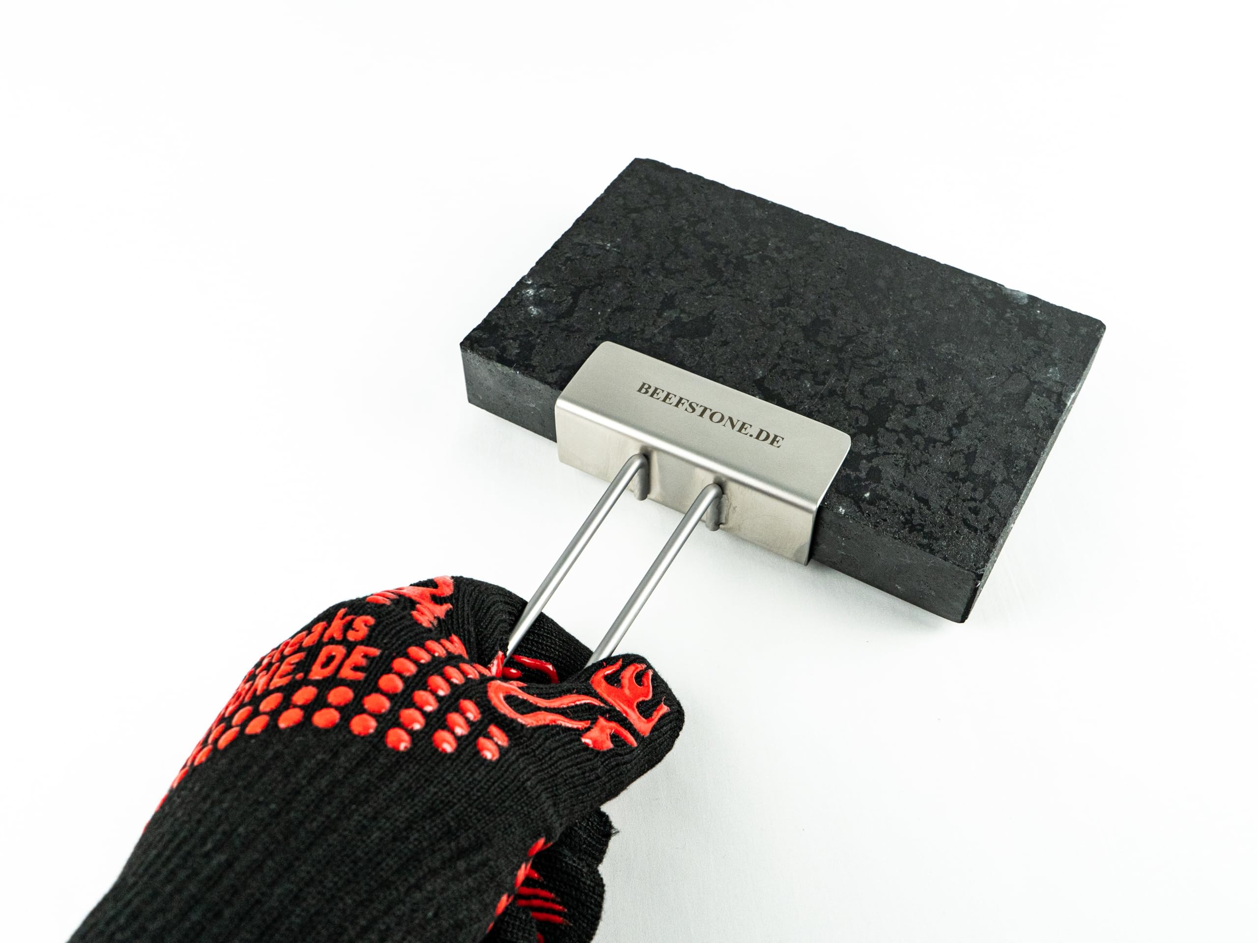 Paire de gants ignifuges pour barbecue, résistants à la chaleur jusqu'à 450 °C, lavables, en silicone, fibre Deyan, coton, 34 cm