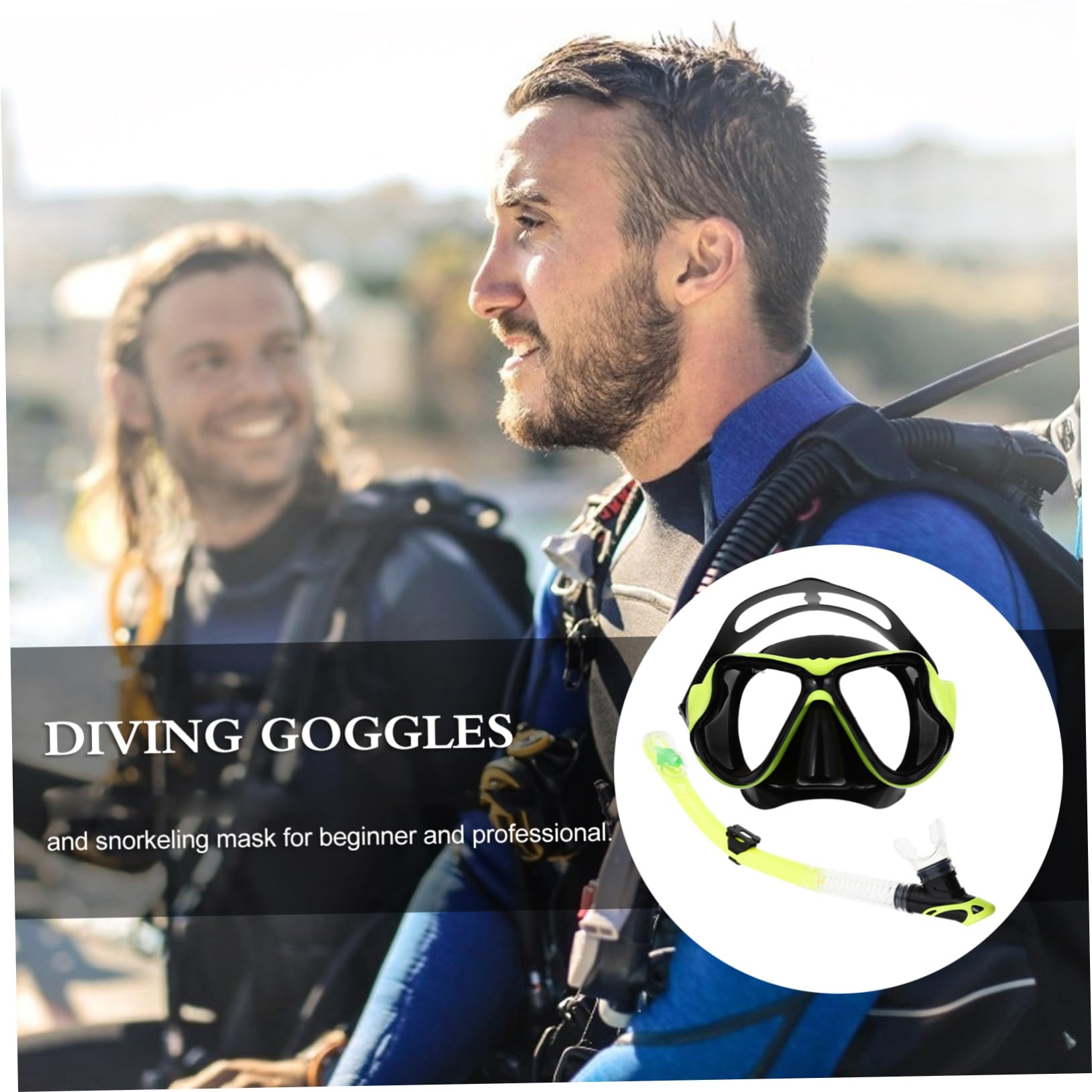 BESTonZON Gafas De Natación y Snorkel para Adultos Equipo De Snorkel Portátil y Práctico Herramienta De Esnórquel Duradera para Usar Playas De Esnórquel o Lagos De Buceo