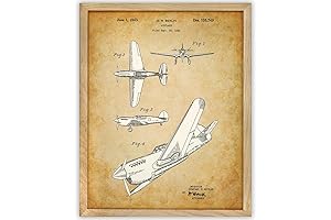 11x14 Curtiss P-40 Warhawk Fighter Framed Patent Print | WWII Aircraft Wall Decor