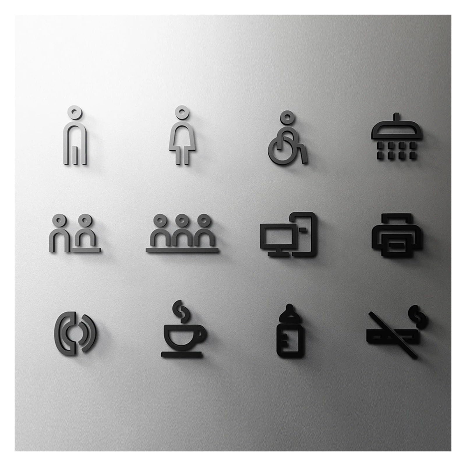 cartel baño Pared de la puerta del baño de lavado modelo 3d