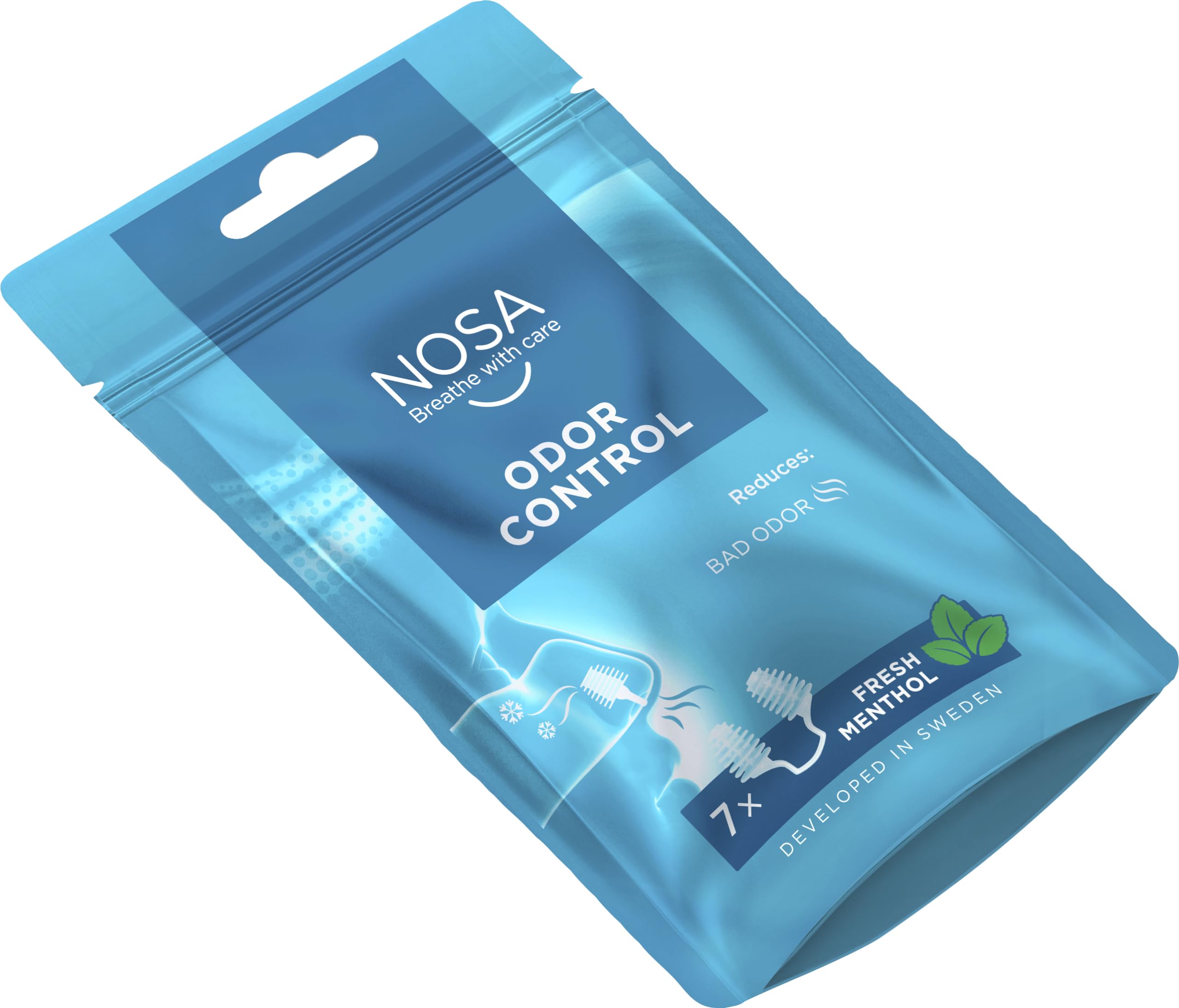 NOSA Odor Protection | | Evita los Malos olores | bloquea el Mal Olor | Único y Discreto | 7 Pack | Aroma a mentol Fresco | Fácil de Respirar | Protección contra los olores