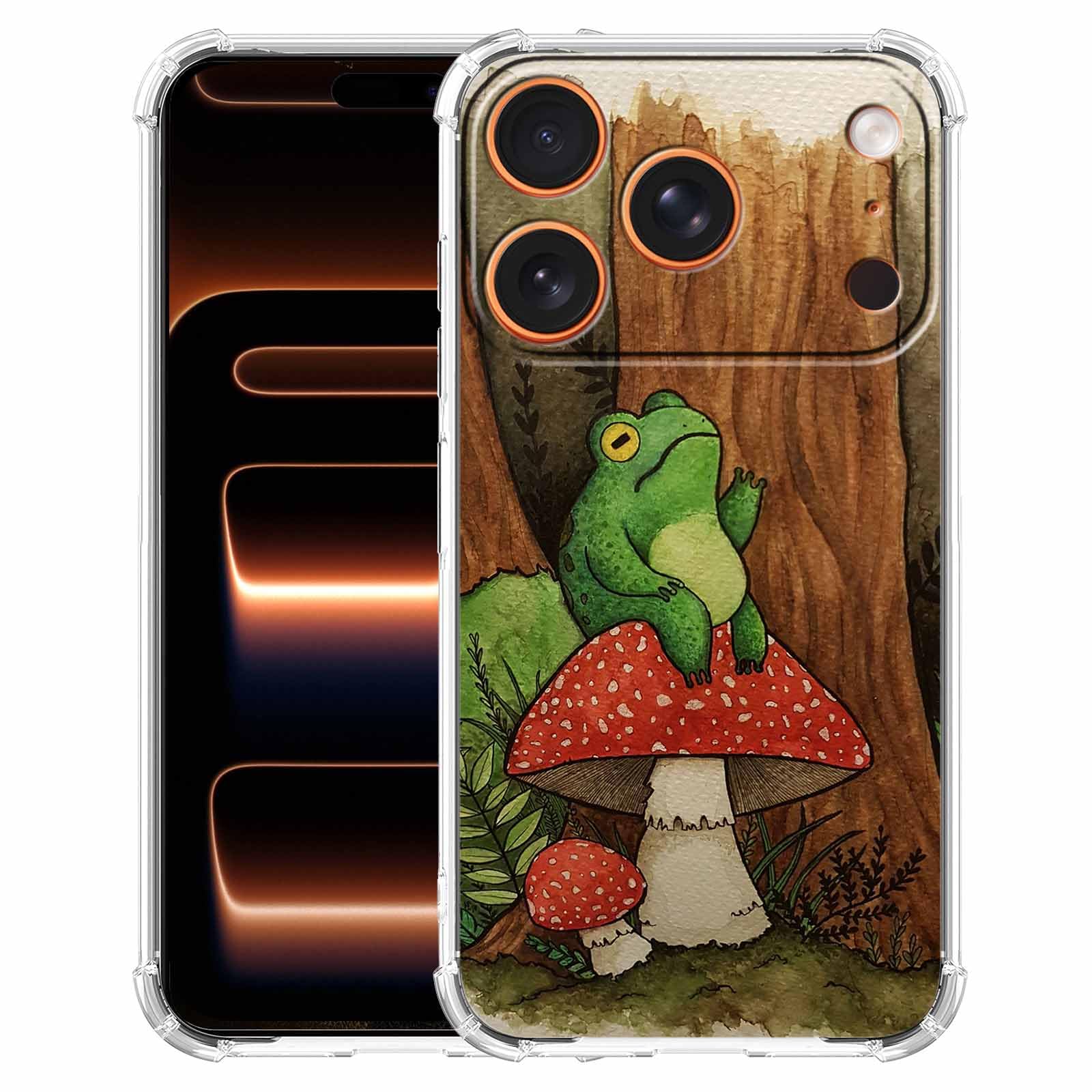 Coque iPhone 17 Pro Max grenouille champignon en TPU souple