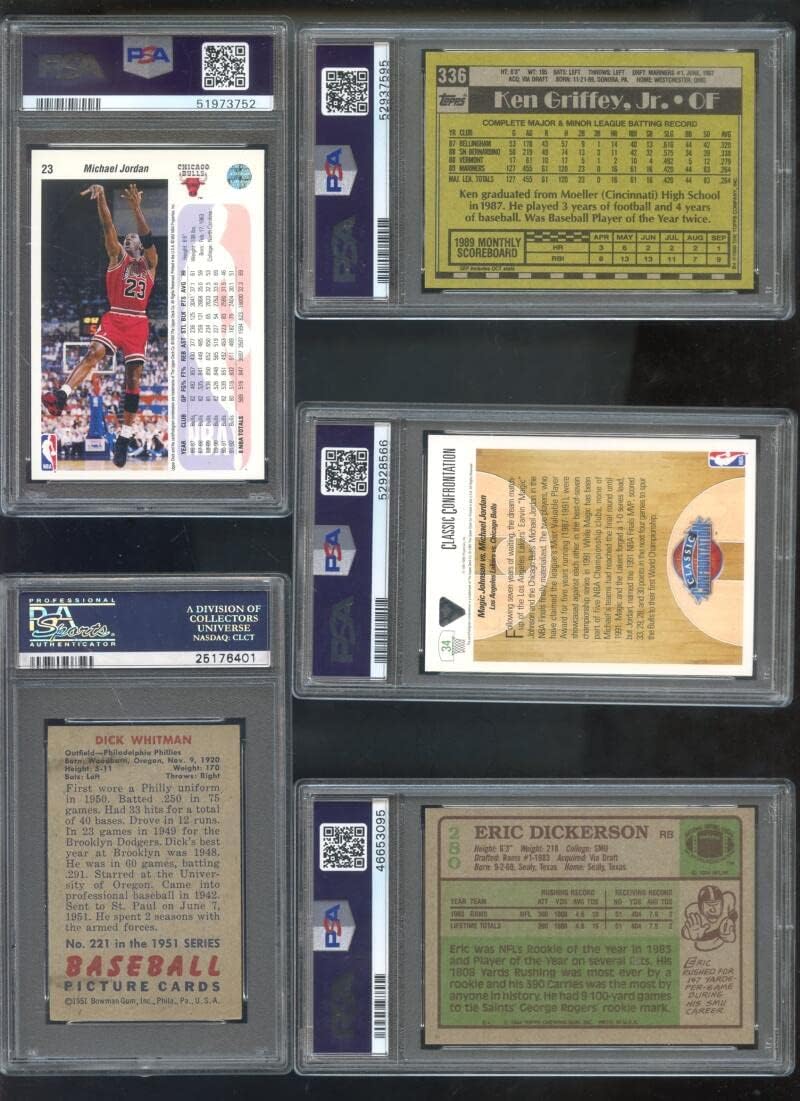 1951 Bowman #221 Dick Whitman PSA 5 Graded Baseball Card Philadelphia Phillies