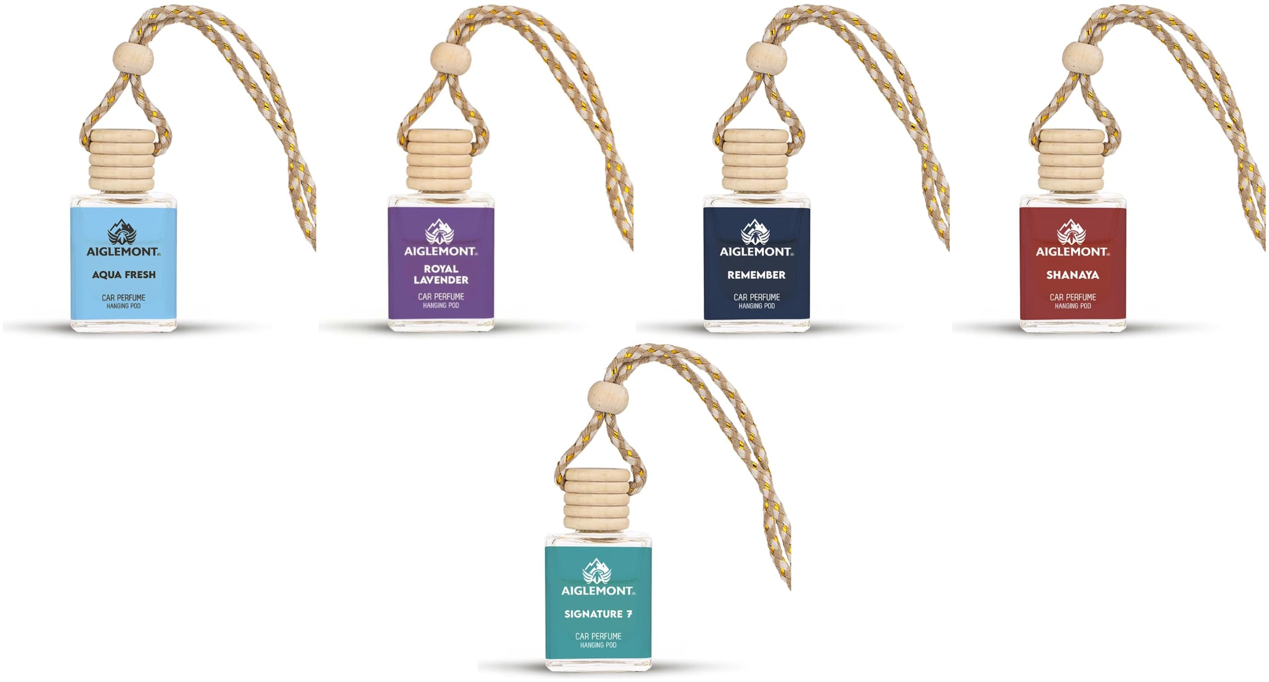 Car Perfumes combos | Aqua Fresh+ Royal Lavender + Royal Remember+ Shanaya+ Signature 7 Scent| Combo of 5 | 10 ml Each-image-38