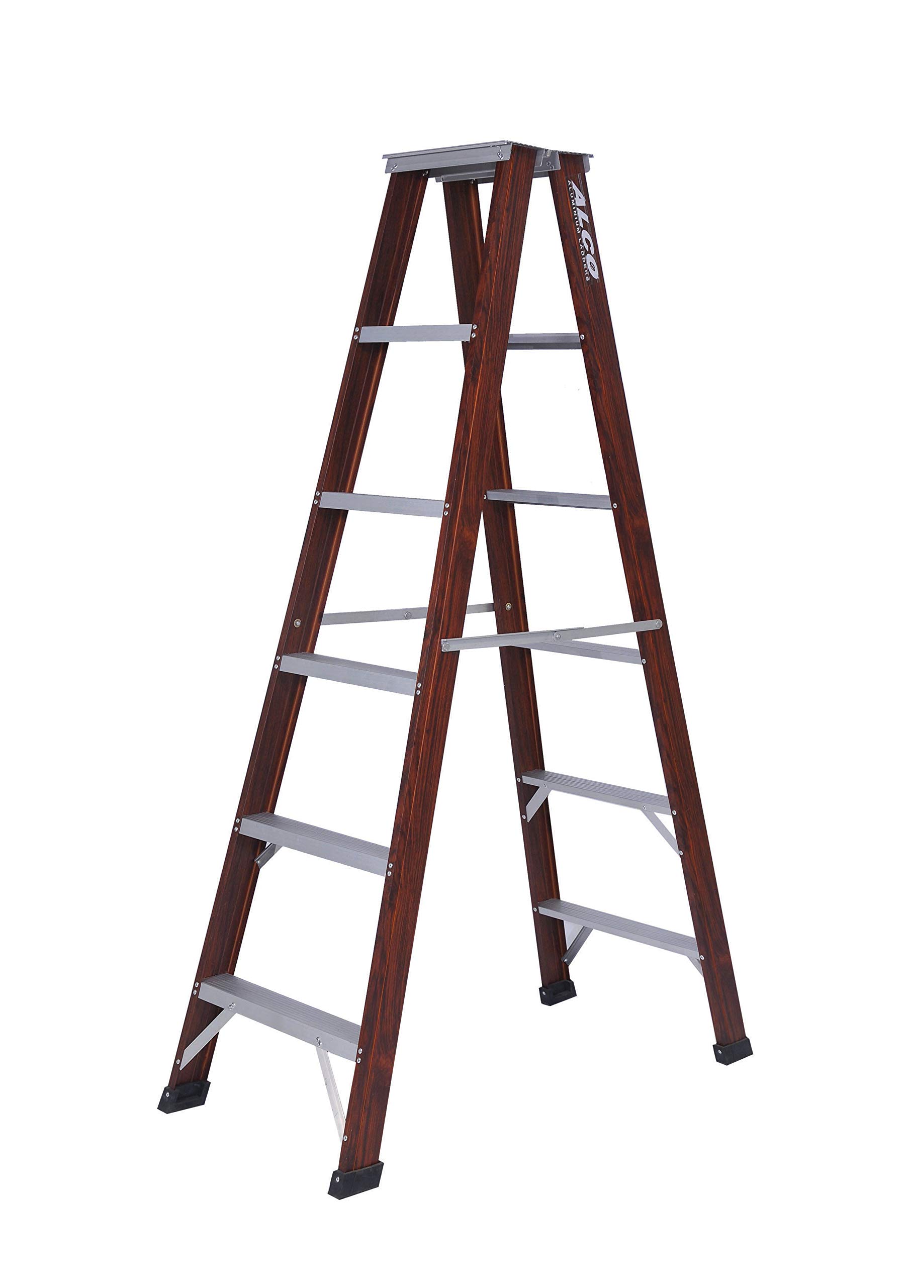 ALCO 6-Foot Heavy Duty Aluminum 5-Step Ladder: Sturdy and Versatile for Home and Work – Wood Colour (B0841YZG1Q) Amazon Price History, Amazon Price Tracker