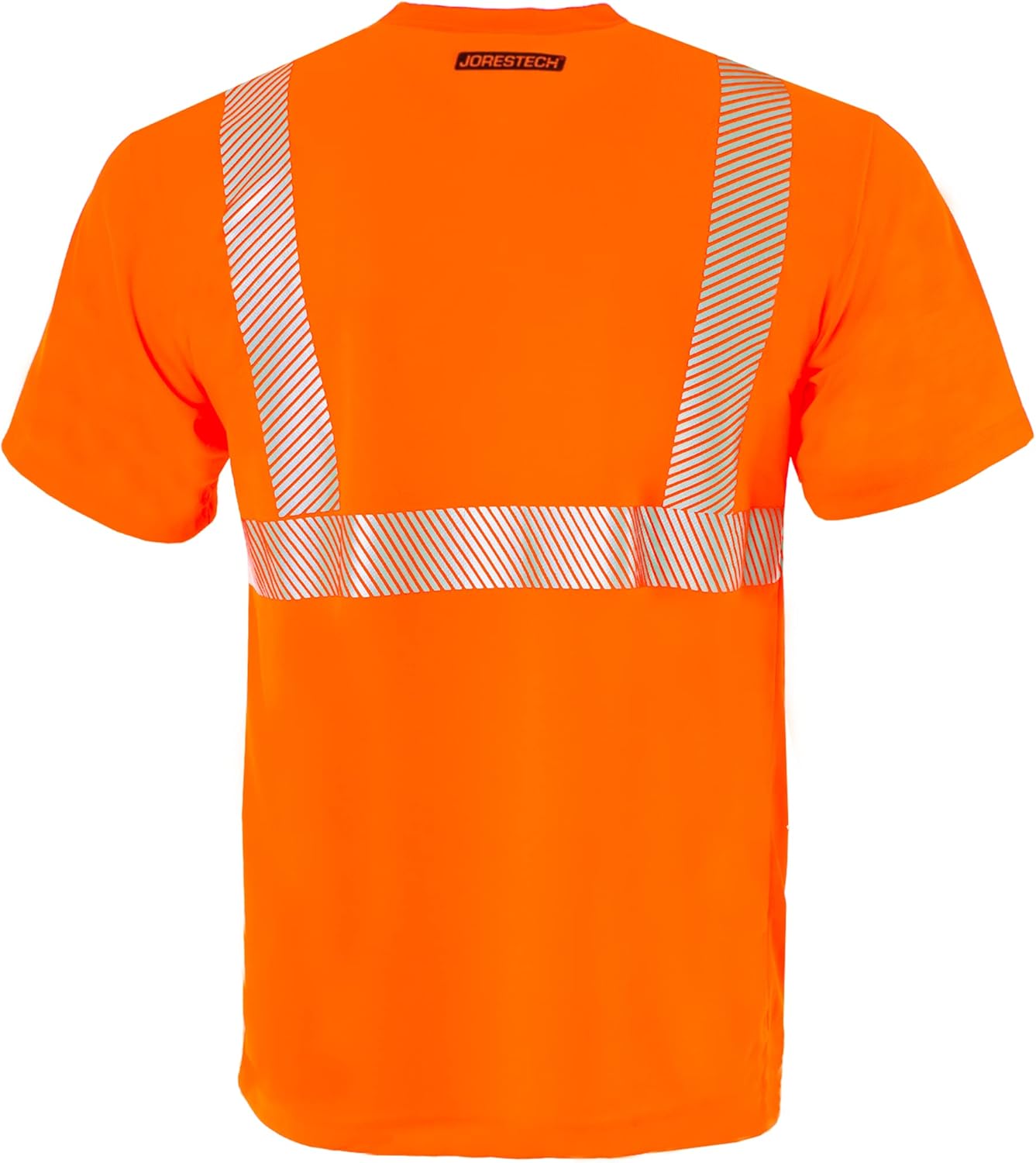 JORESTECH High-Visibility Safety T-Shirt, ANSI/ISEA 107 Type R Class 2 Compliant, Heat Transfer Reflective Tape