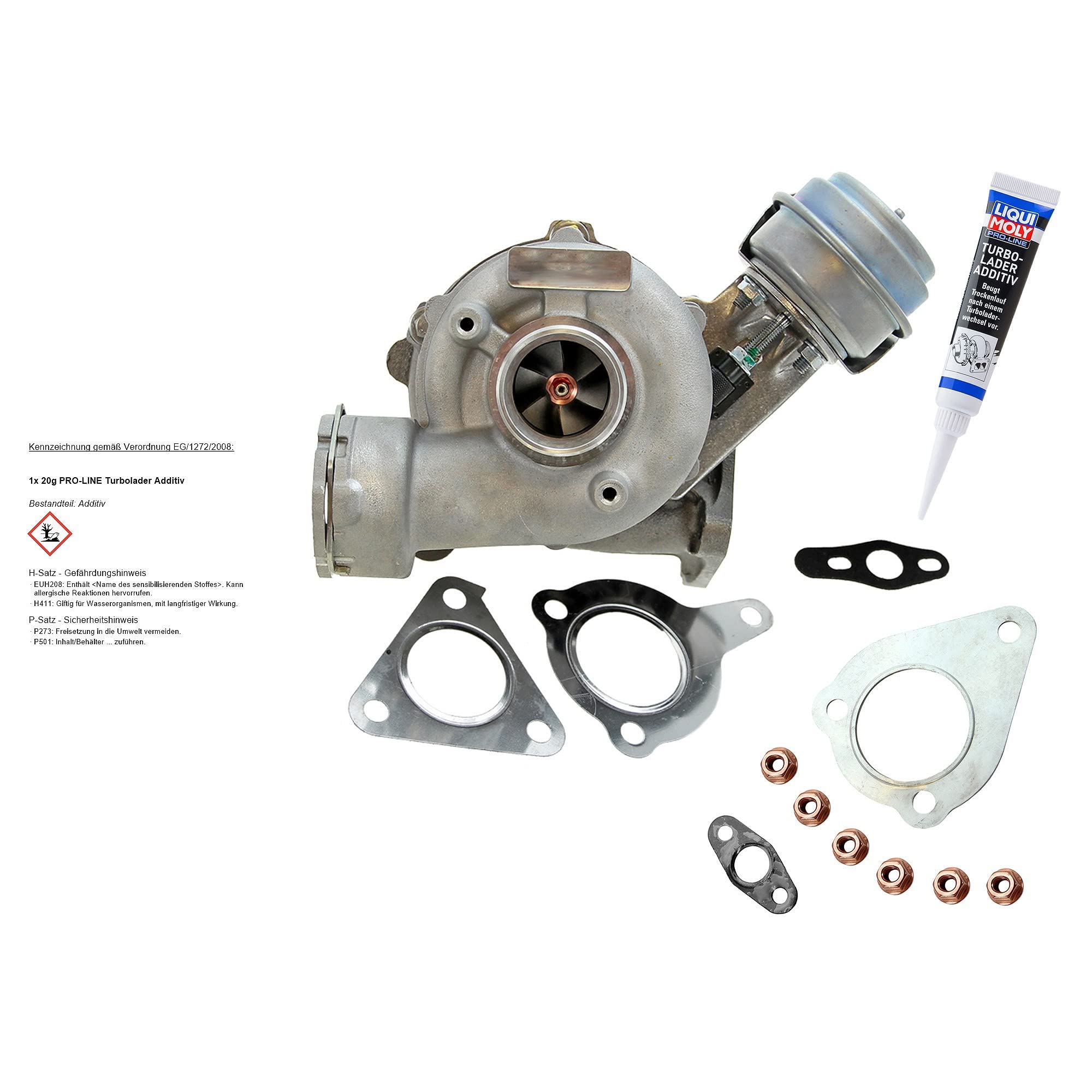 ATEC Germany 1x Turbocompressore, incl. kit di montaggio, 1x Additivo | Compatibile con: AUDI A4 B6, A4 B6 Avant, A4 B7, A4 B7 Avant, A4 B7 Cabriolet, A6 C5, A6 C5 Avant, A6 C6, A6 C6 Avant