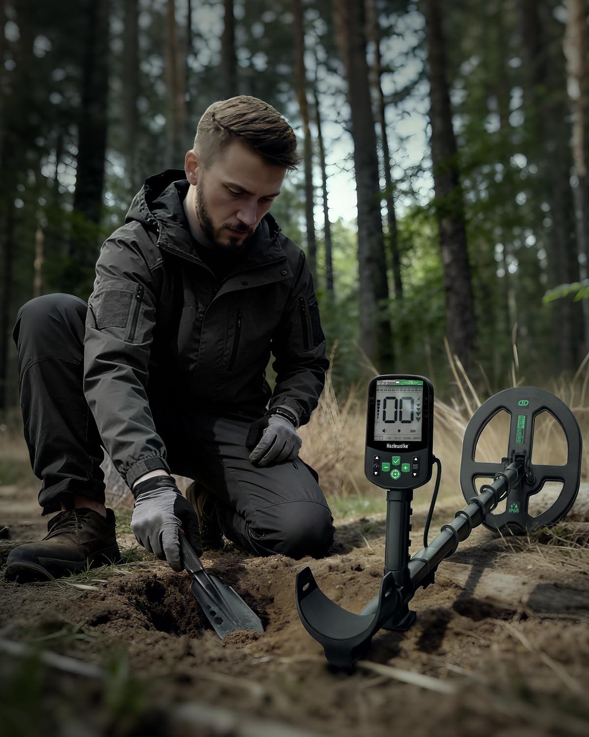 120 CM MAX Profondità Massima Metal Detector Professionale Oro, Bobina Impermeabile Da 11''DD, Metaldetektor ad Alta Sensibilità, Modalità Professionale 5 con Pinpoint