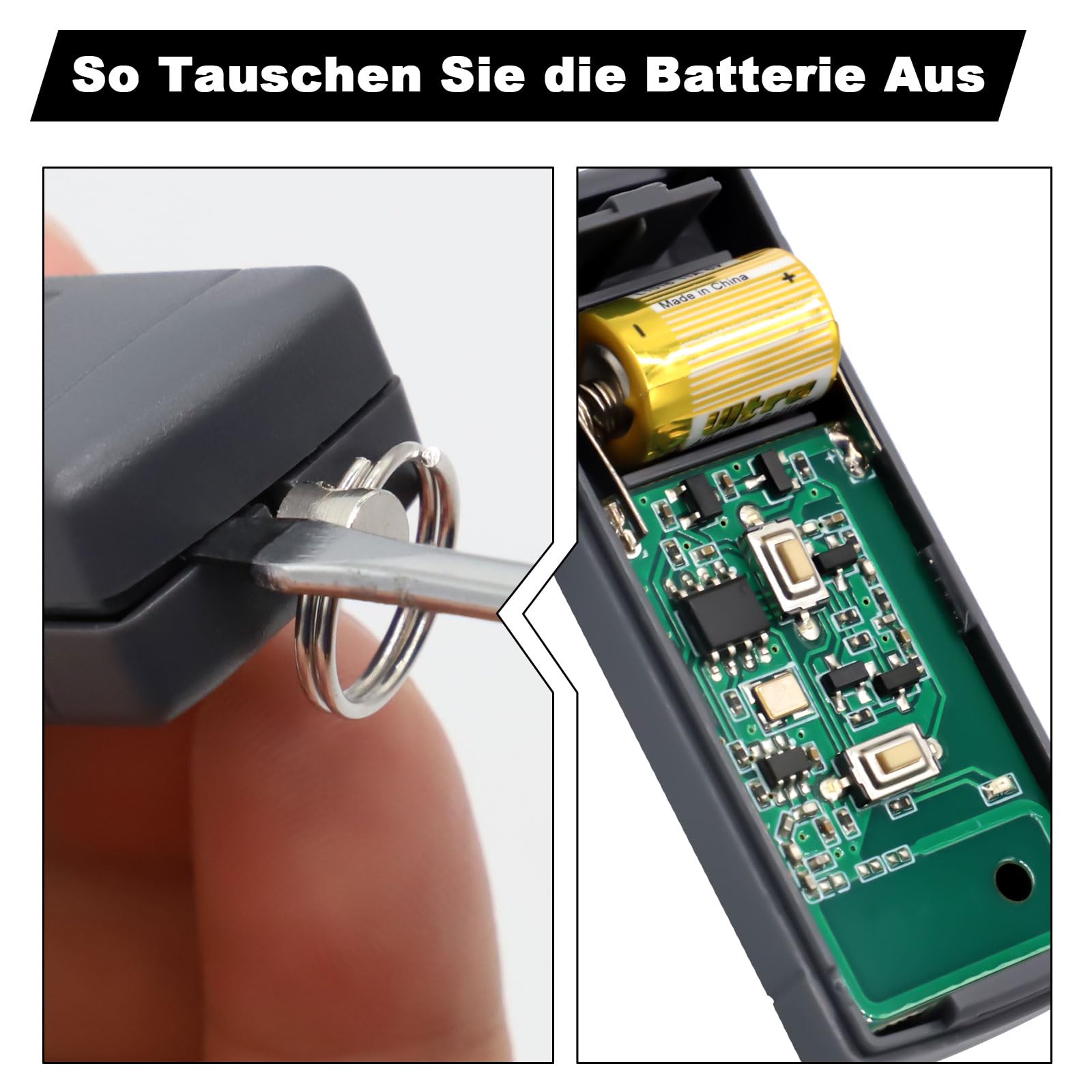 Trasmettitore Compatibile Hörmann 40,685 MHz – 2 Canali, Confezione Da 3, Per Apriporta Garage HSM2, HSE2, HS2 - 4