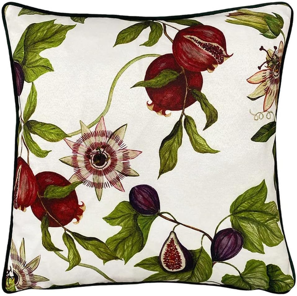 Paoletti Figaro Floral Throw Pillow Cover (43cm x 43cm) (Green)