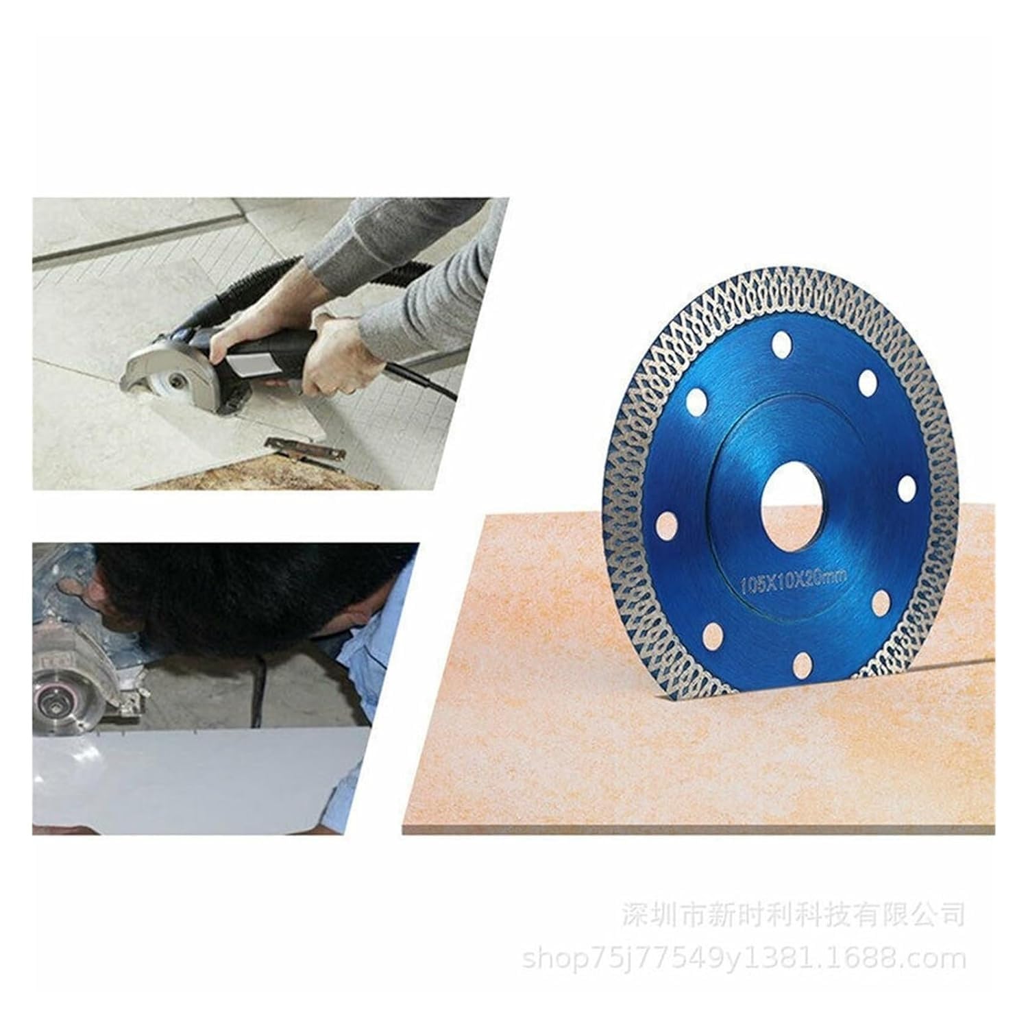 金属切断鋸刃、丸鋸刃、大理石切断ディスク磁器タイルセラミック刃、ダイヤモンド鋸刃(125x10x22.23x1.2mm)