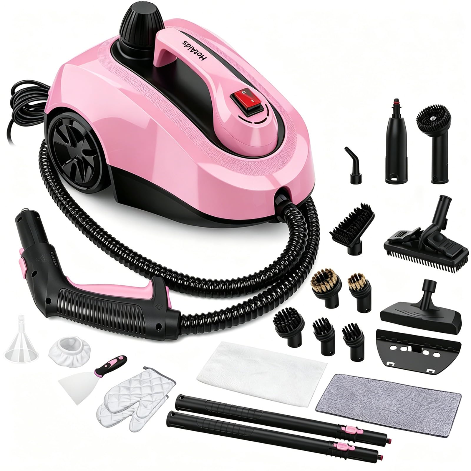 Dampfreiniger für Polstermöbel, Dampfreiniger mit extra langem 5 m Netzkabel für Bodenreiniger, Backofen, Auto, Fliesen, Teppich, Kissen, Sofa, Bettwanzen