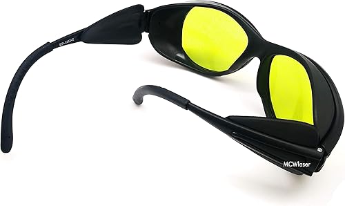 Miniatura 6 de MCWlaser Gafas de seguridad láser para 190-440 y 780-900nm, 900-1100nm, 10600nm típico para 355nm 405nm 808nm 980nm 1064nm 10600nm EP-17 estilo 2
