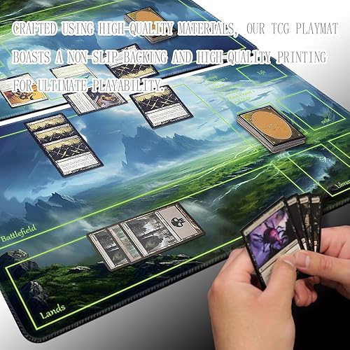 Miniatura 2 de MTG Playmat - Impresión antideslizante en la parte trasera, ideal para entusiastas de los juegos de cartas, tapete de juego TCG, purificar tierra