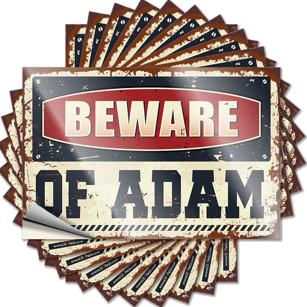 Decal Retro Hot Cover Beware of Adam - No Residue Decals for Darts(8X12CM)