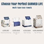 Ourmed Life Face Towels, Serviettes jetables biodégradables pour la peau sensible, Wipes visage sans linte- pour le lavage du visage, soin de la peau et de maquillage, Wipe sèche, 10"×12" Extra Large, 50 Nombre