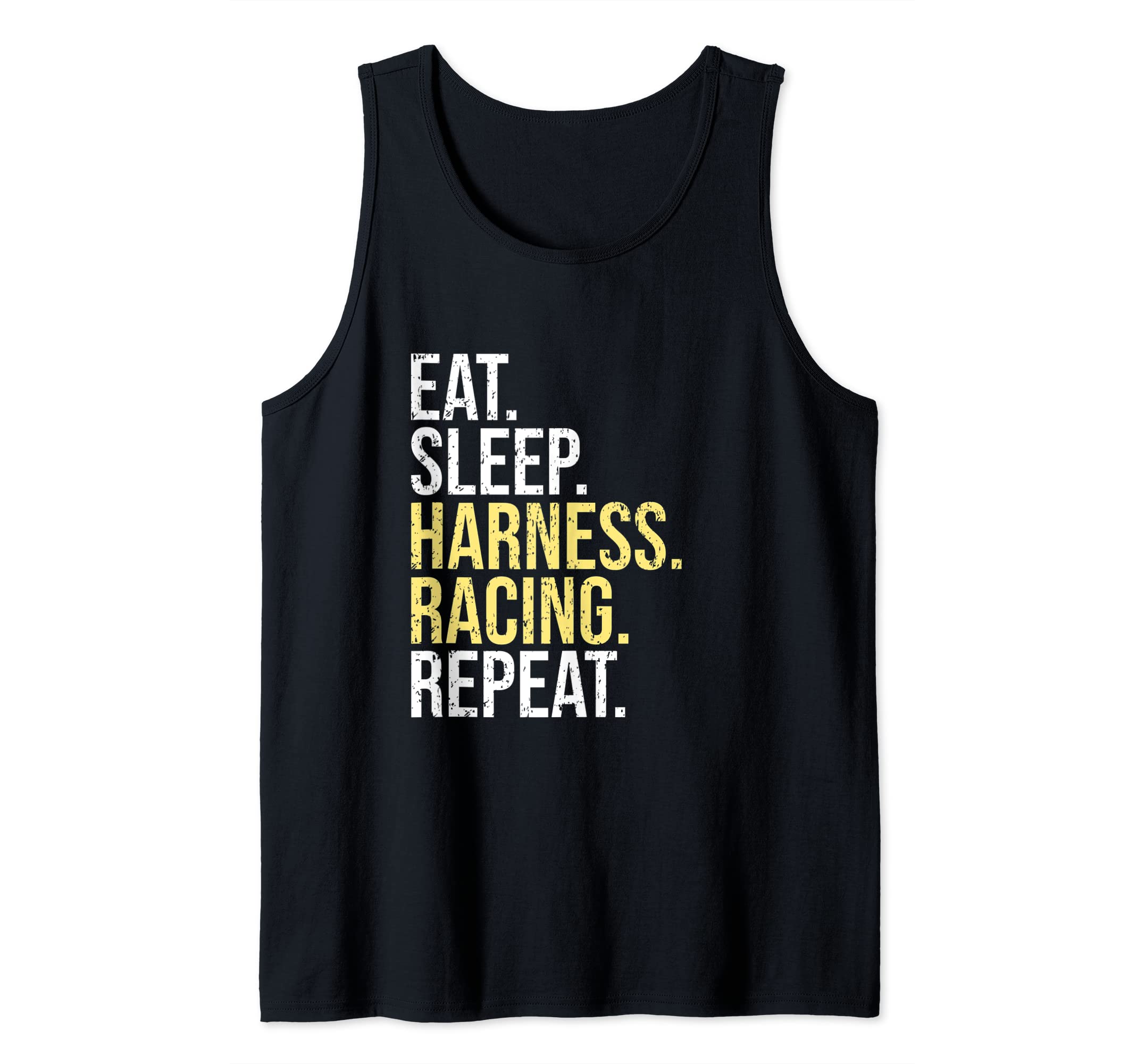 Racing HorseTeesEat Sleep Harness Racing Repeat Shirt Funny Pacing Race Gift Tank Top