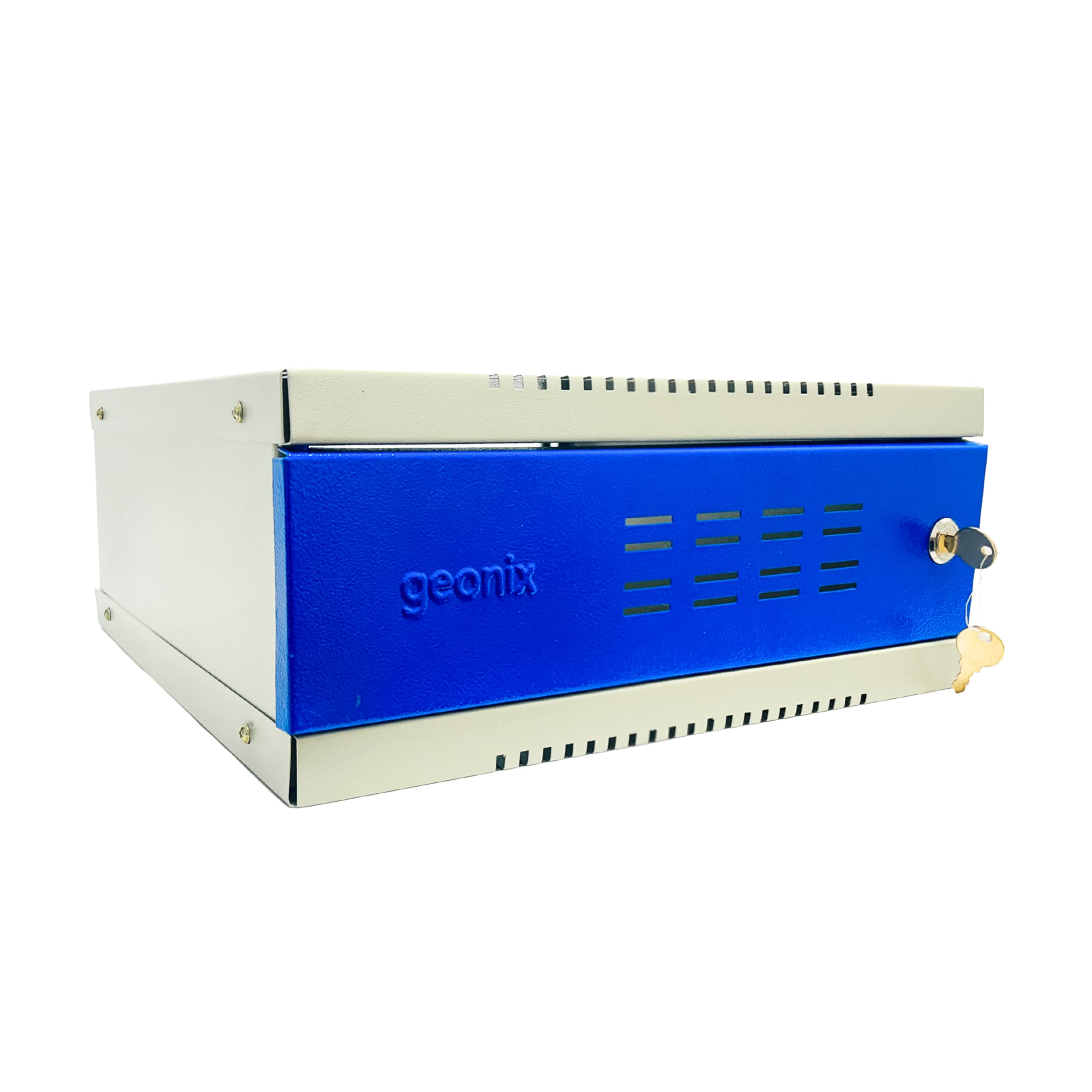 Geonix DVR Rack Mini 2 U| Wall Mount Network Server Rack | NVR Cabinet Box with Lock | 0.4 mm Metal Thickness-image-45