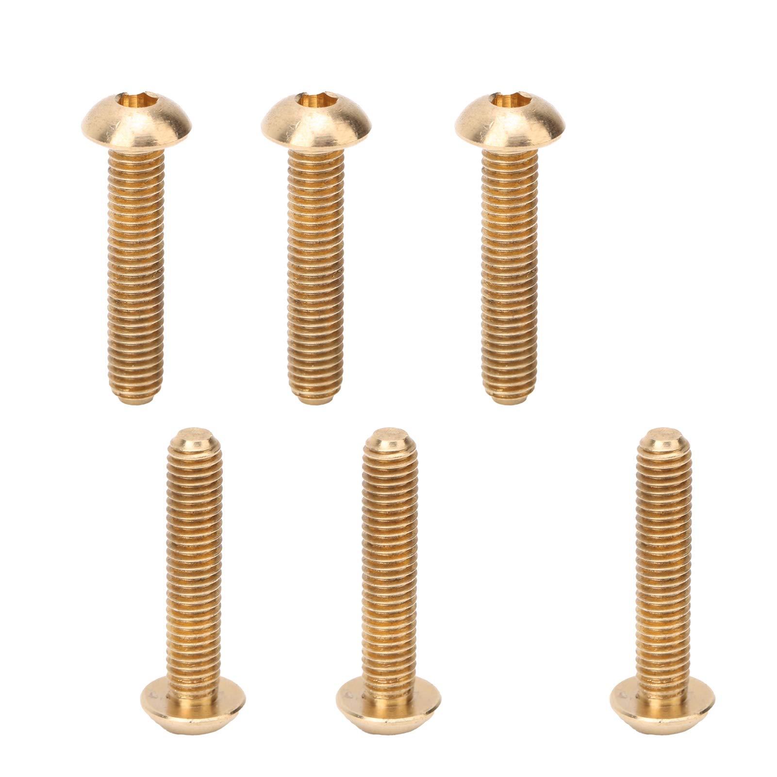50 piezas de tornillos hexagonales de cabeza redonda, sujetadores de cobre M5, tornillos industriales de cobre puro antióxido con roscas profundas para maquinaria y aplicaciones (M5*25mm)