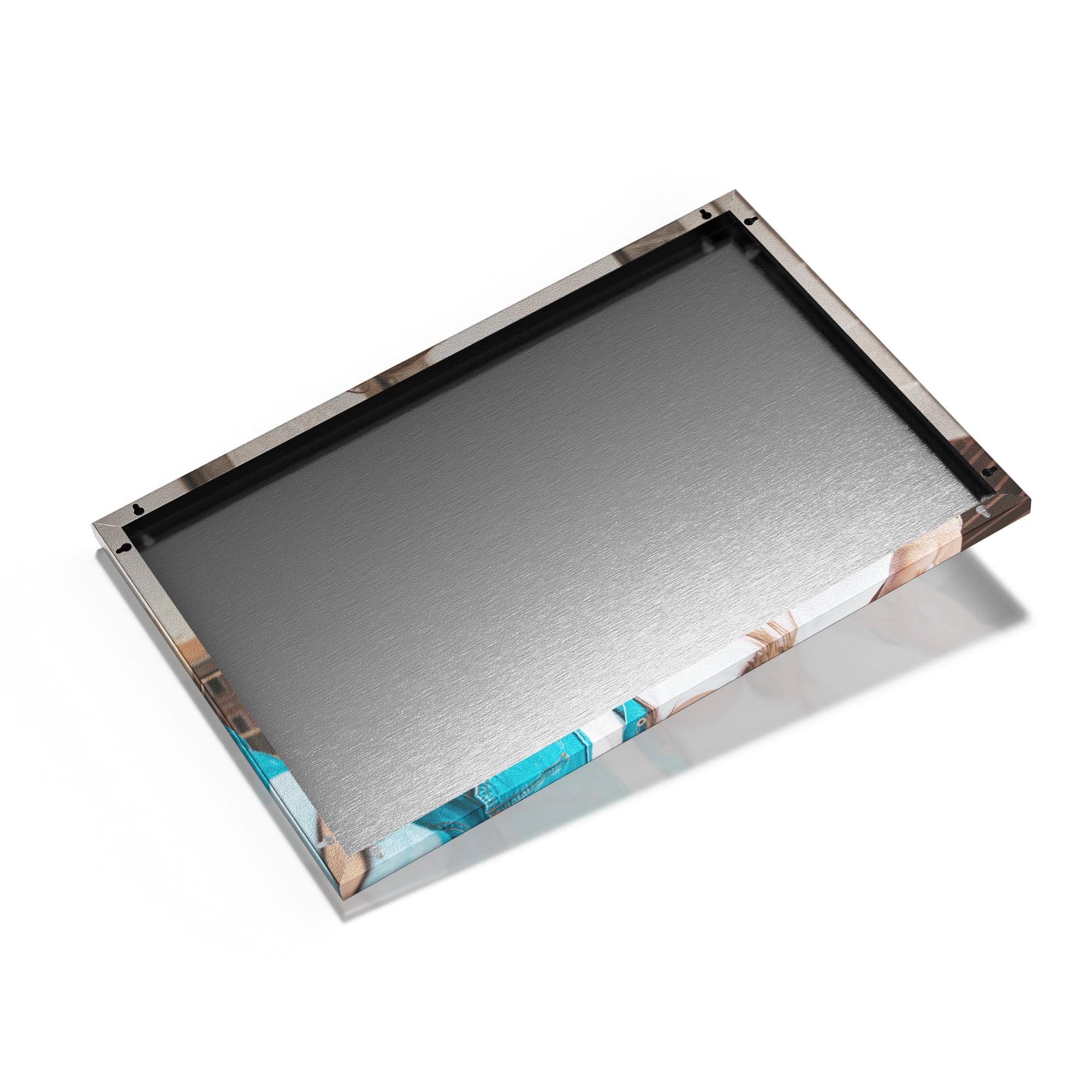 DEQORI personalisierte Metall Magnettafel | 60x40 mit Foto | eigenes Bild | Whiteboard für alle Magnete | Magnetboard Wand-Tafel für Küche & Büro | Design Magnetwand Pinnwand magnetisch