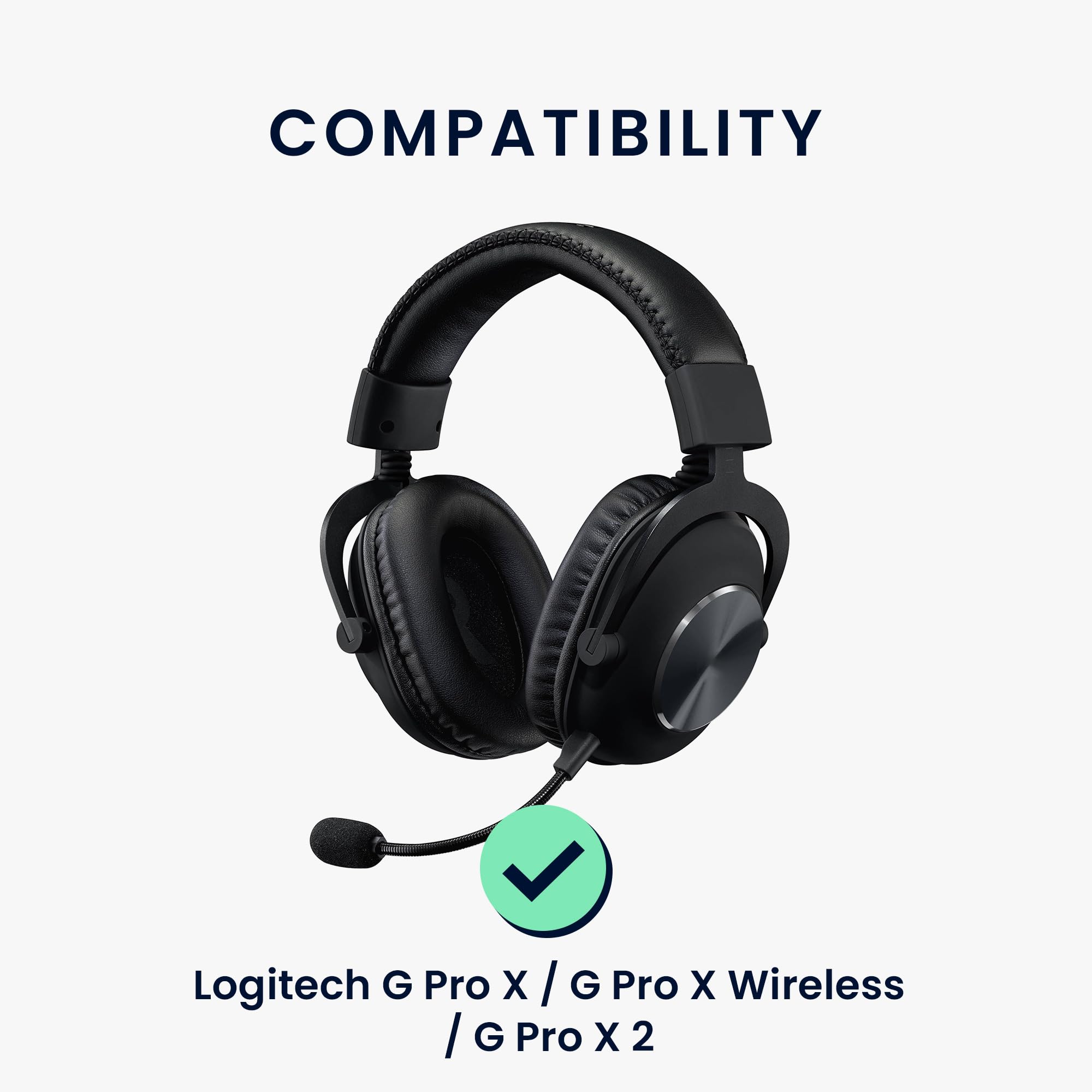 kwmobile 2x Headphone EarpPads for Logitech G Pro X/G Pro X Wireless/G Pro X 2 Replacement Ear Pads - Image 3
