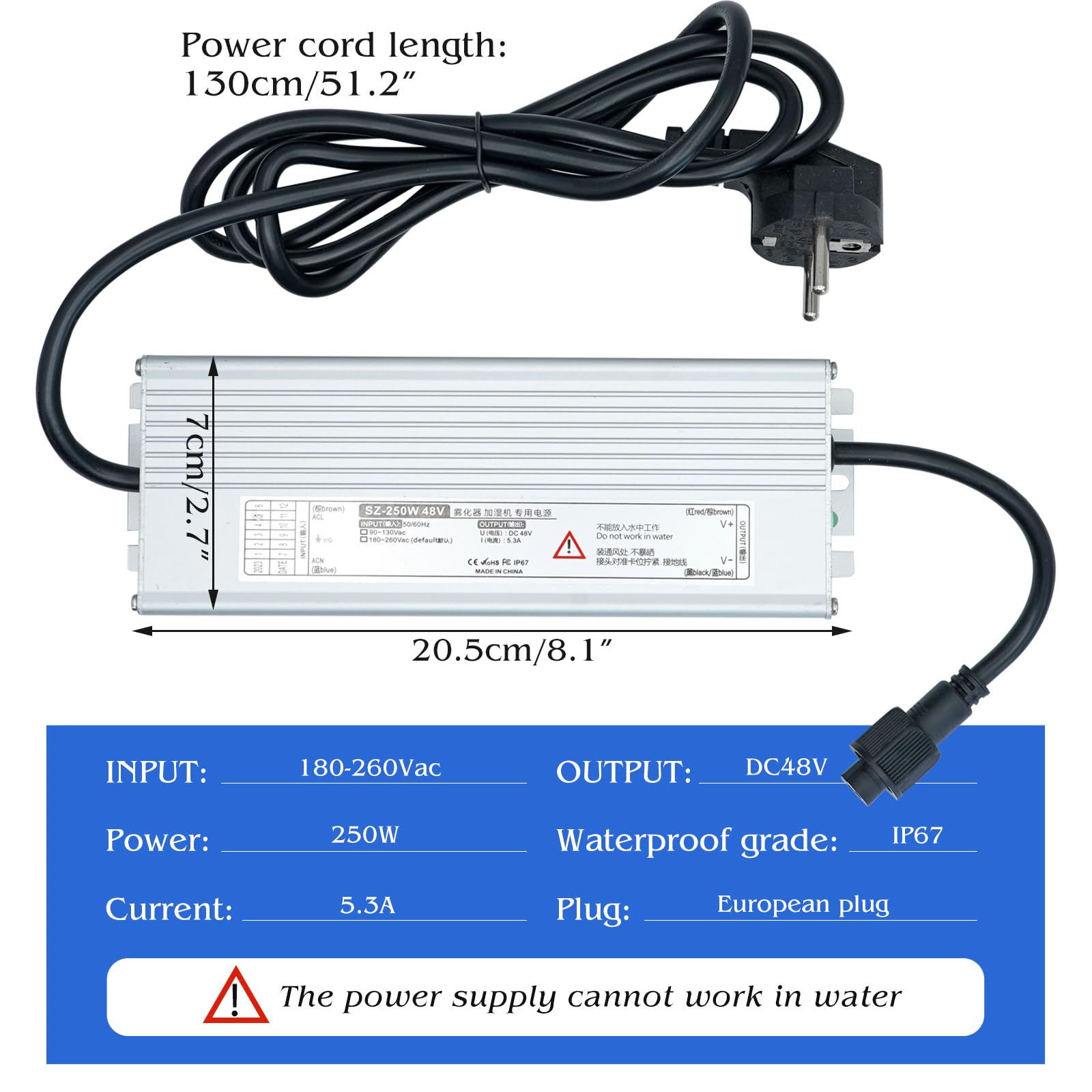 Nebelmacher 6-Kopf 4.2L/H Ultraschall Vernebler 250W Wasserdicht Edelstahl Nebelgerät für Gartenbau
