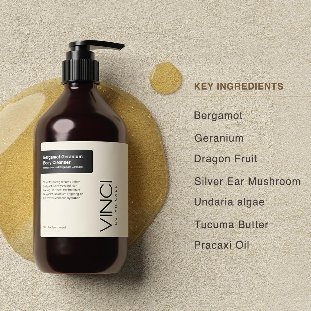 Vinci Botanicals Bergamot Geranium Body Cleanser, 500 ml (Pack of 1) - Image 2