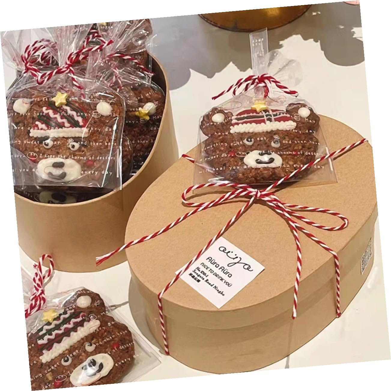 iplusmile 2pezzi Scatola Kraft Multi-funzione Per Torte e Dolci Scatola Compatta Per Biscotti e Regali Resistente e Pratica Per Feste e Confezionamento